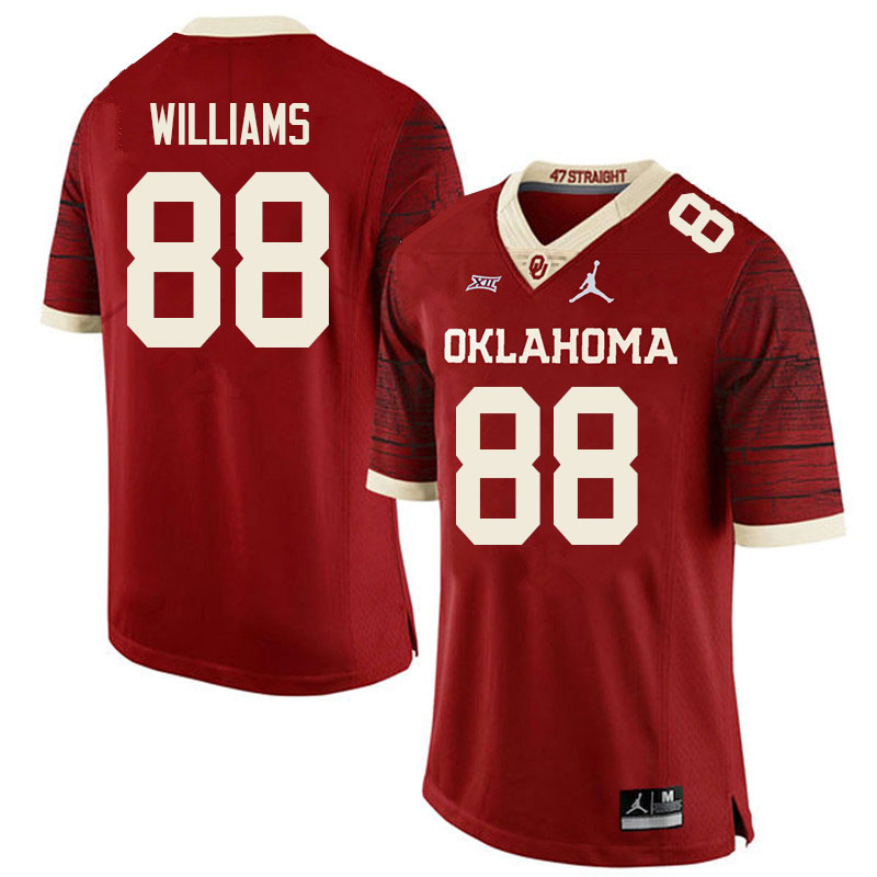 Oklahoma Sooners #88 Greydon Williams College Football Jerseys Sale-Retro